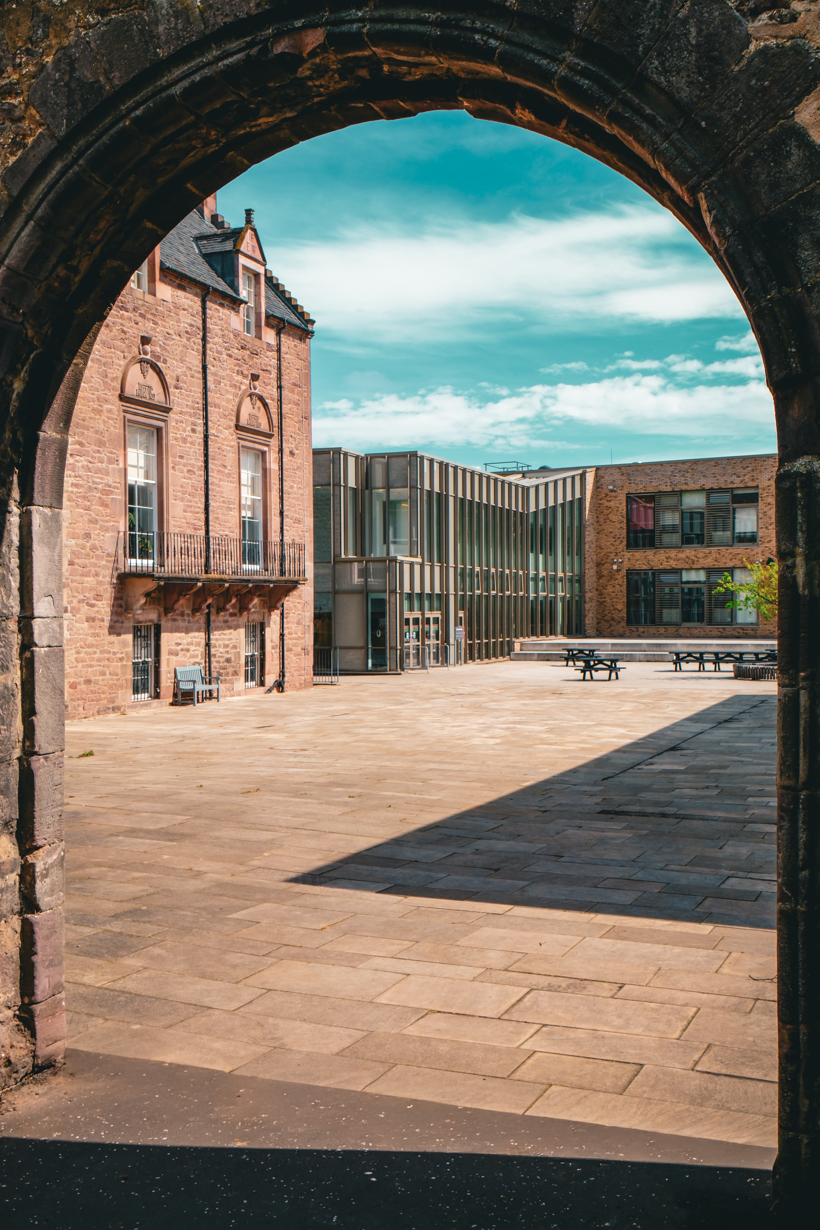 View of Bruntsfield House Through Historic Arch